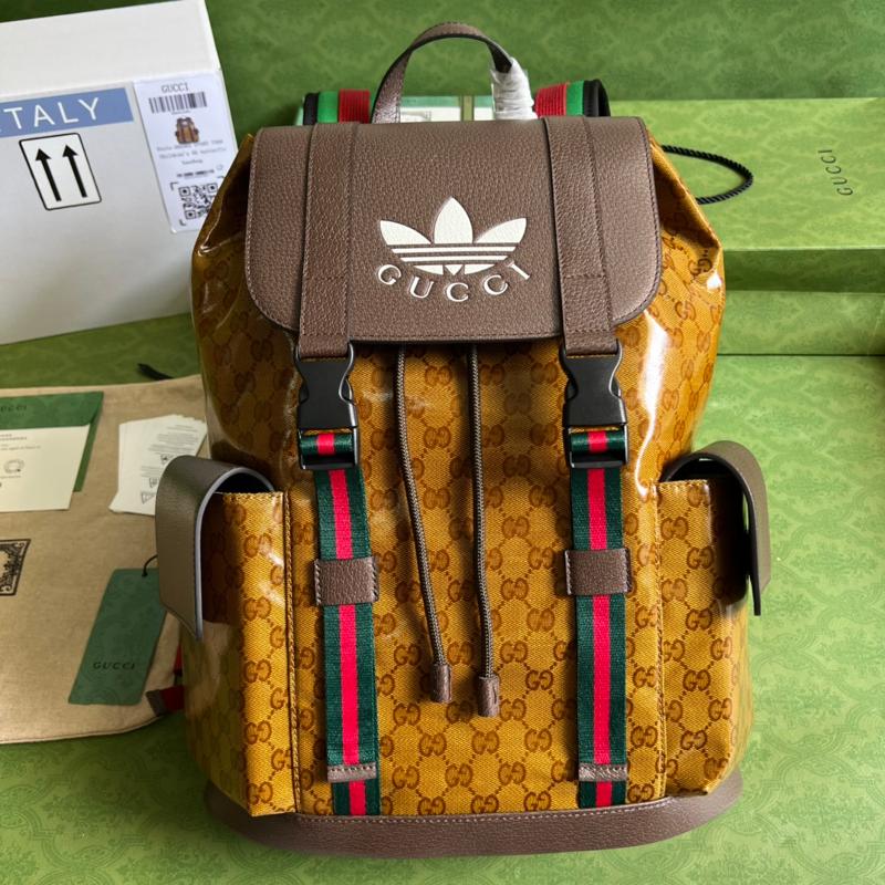 Gucci Backpacks Handbag 495563 Crystal Canvas Brown